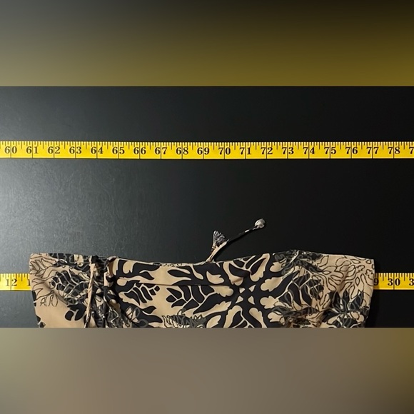 COPY - Manuhealii Black and Tan Slip Dress Spaghetti Strap Resort Wear - Picture 9 of 13